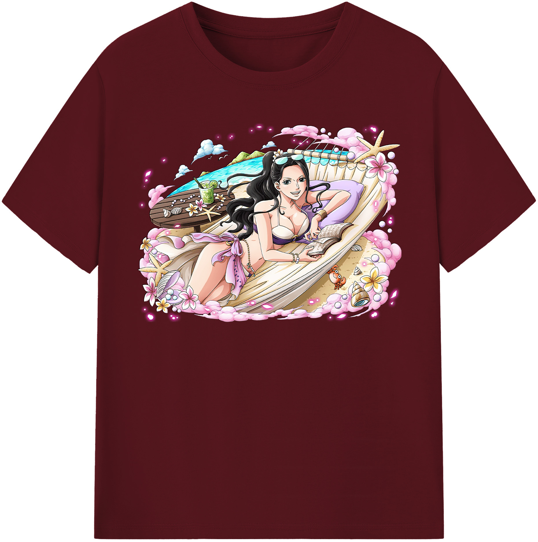 ワンピース ニコ・ロビン ONE PIECE Nico Robin 綿100％半袖Tシャツ（フロントプリント）